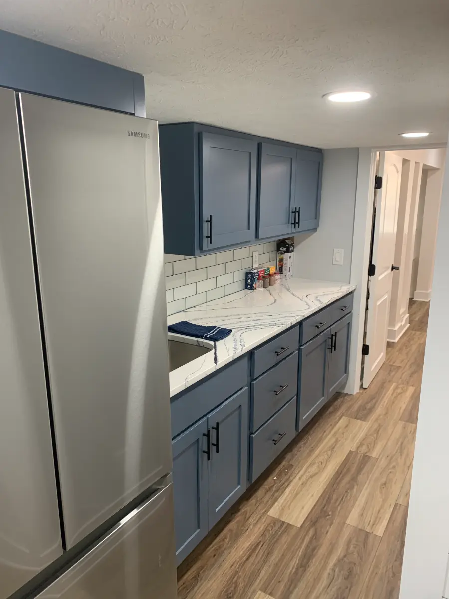 basement bathroom and kitchenette renovation, after
