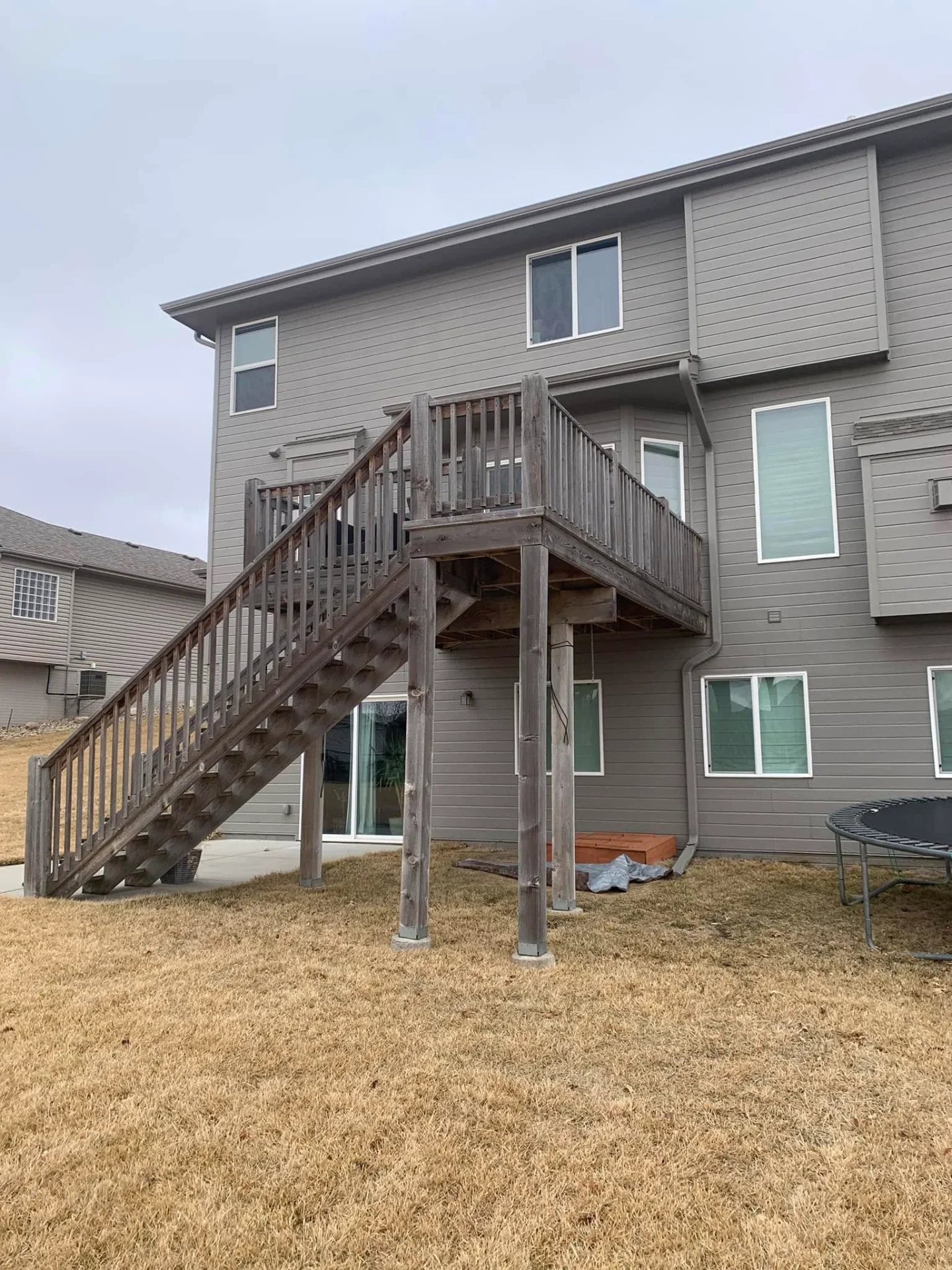 deck renovation in Omaha, before