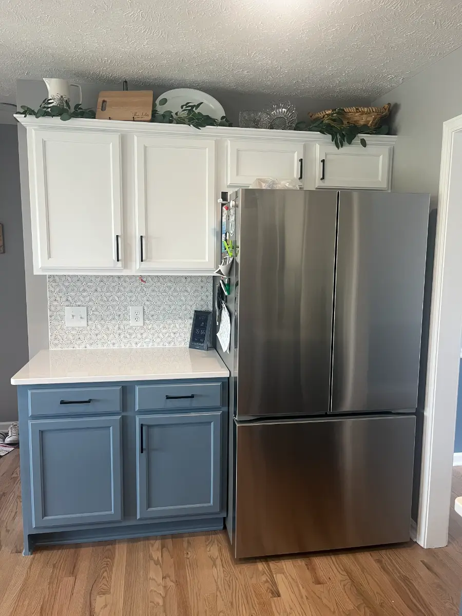 two-tone kitchen remodel, after